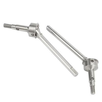2PCS RC Front Axle CVD Efficient Drivetrain Stainless Steel RC Car Front Drive Shaft for Traxxas 1/18 RC Cars