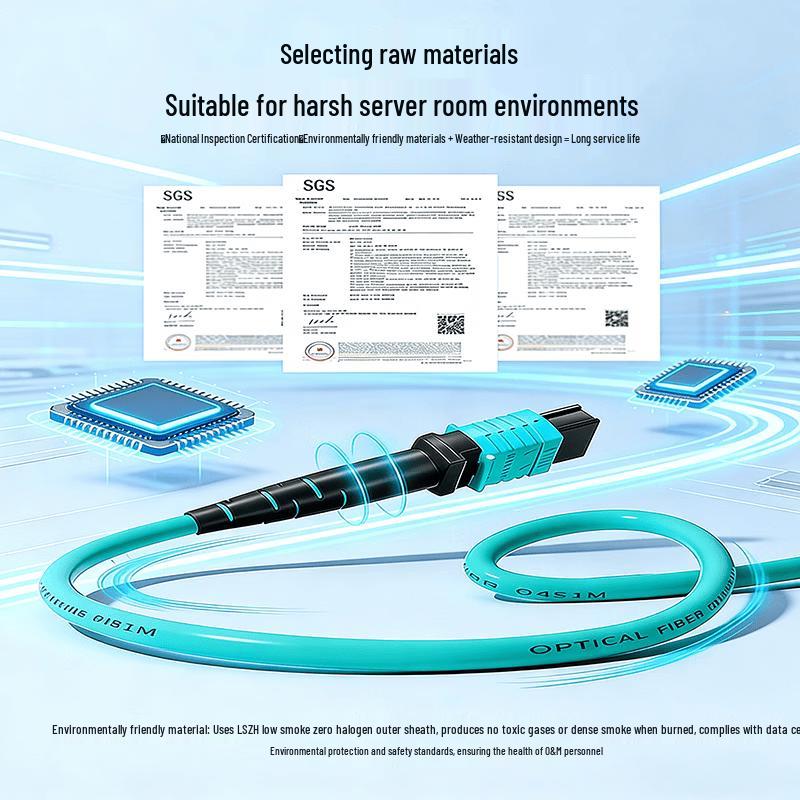 SAMZHE OM3 MPO-MPO Multimode Fiber Optic Patch Cable