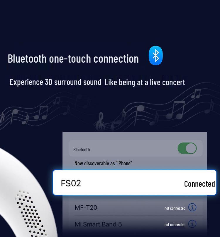 Школьный Ас Full Marks Листовой Bluetooth-вентилятор на шею - Портативный, Бесшумный, Летний охлаждающий компаньон для улицы