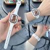 Чехол + Силиконовый ремешок для Apple Watch Band 44мм 45мм 8 7 40мм 42 38 49мм Спортивный ремешок для IWatch Серии 9 8 7 6 SE 5 4 3 2 1