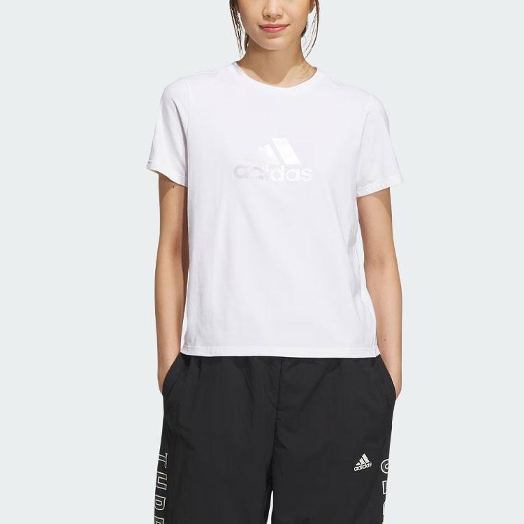 New Adidas Set in Sleeve T Shirt Women's White IZ3147