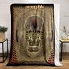 Amorphis Queen of Time Skull Art for all seasons blanket lunch break throw gift