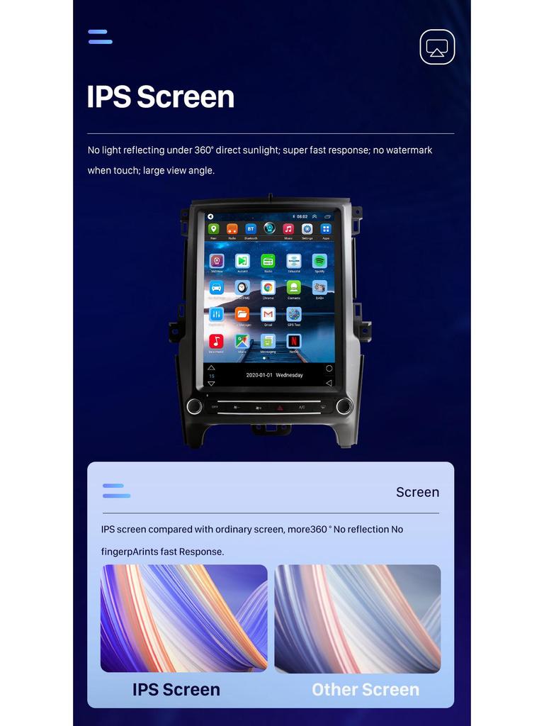 Совместимая система CarPlay Android 13 для Ford Everest, Ranger и Endeavour 2015-2022 годов выпуска.