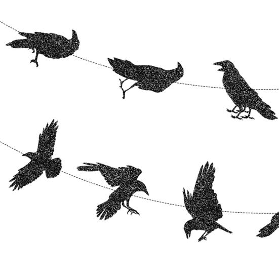 Black Crow Raven Halloween Decoration Festive Atmosphere Enhancer Party Banner Home Party Festival Decor