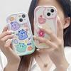 Cute Silicone Case for Samsung A54 A24 A14 Realme 10 11 Tecno Spark 10C Oppo Reno 8T Funda Painted Cartoon Gradient Bear Monster Cover Soft TPU Bumper