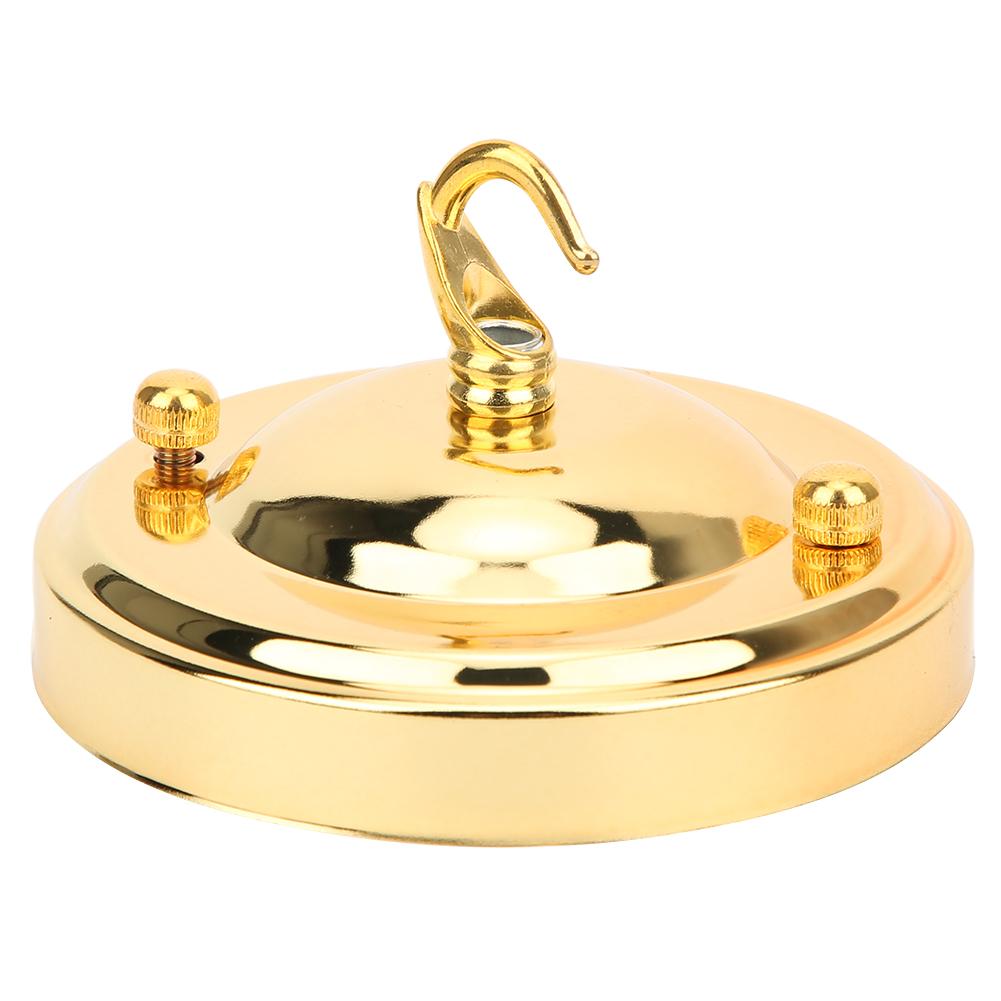 2PCS Iron Chandelier Hanging Plate Hook Ceiling Light Canopy Decoration DIY Fitting AccessoryGold