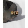 Copper Plated Real Gold Retro Court Style Engraved Lace Emerald Gemstone Inlaid Pearl Ring Female 127