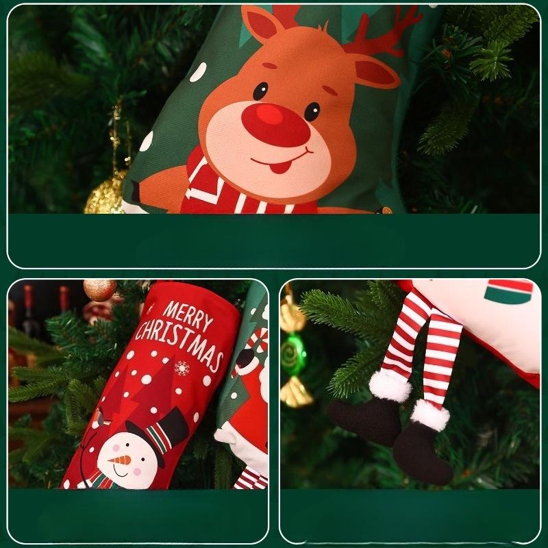 Christmas decorations household fireplace atmosphere pendant cartoon socks gift bag children's candy pendant