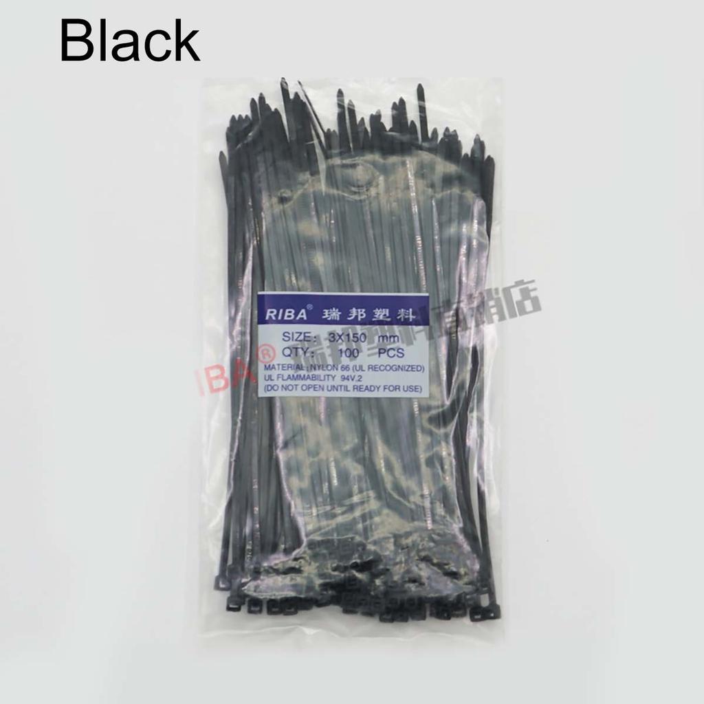 100pcs Self-locking Nylon Small Cable Ties Width 2.0mm 3x150mm Zip Tie Wire Cords Fastens Red Yellow Blue Brown Black White Grey
