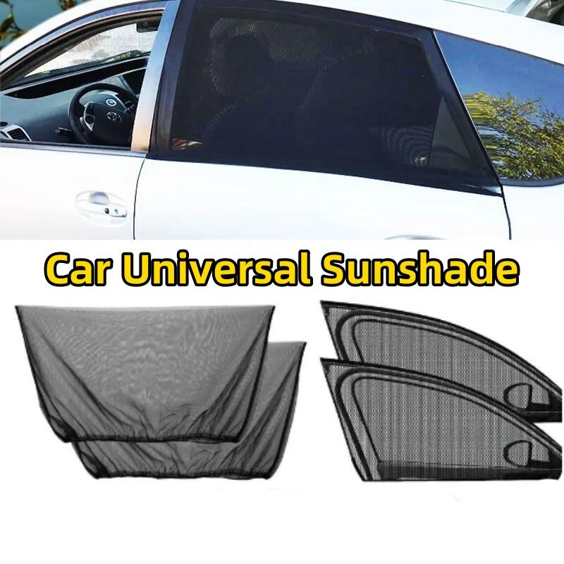 Car Sunshade Curtains Universal Side Window Shades SUV Curtains Protection Repellent Mosquito Mesh Net Sunshade Auto Accessories