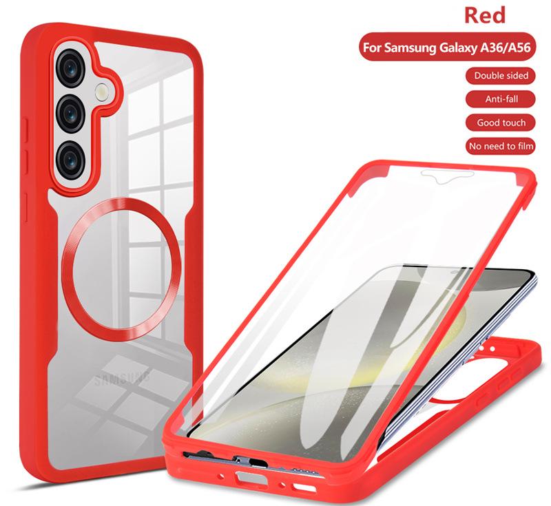 Прозрачный чехол с магнитной адсорбцией для Samsung S26/S25FE/S22/S24/S23 Ultra/A17/A16A - Полное покрытие