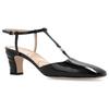 Gucci Женские высокие каблуки PETITE GG из кожи на массивном каблуке 5,5 см Черные 723446 BNC00 1000