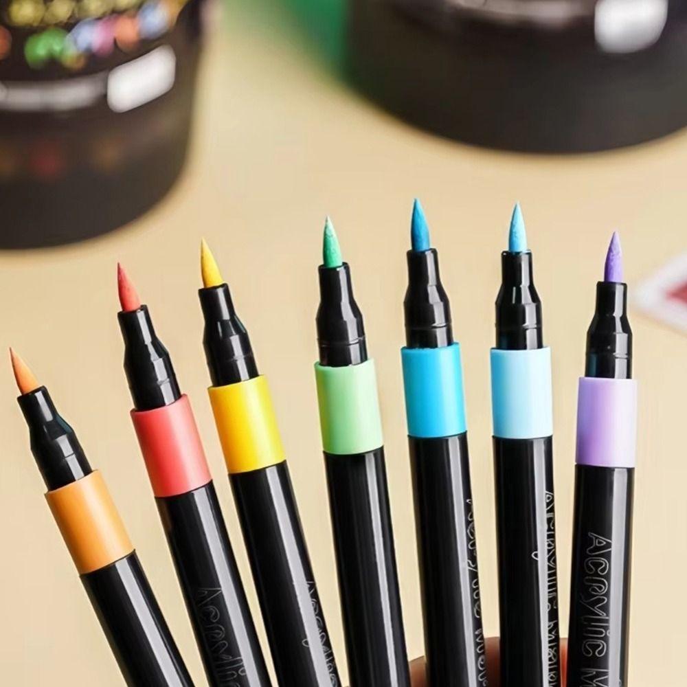 Multiple Colors Acrylic Marker Pen Soft Headed Soft Headed Marker  Children's Drawing