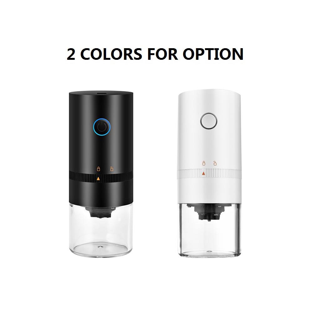 Портативная мини-электрическая кофемолка с жерновами и регулируемой съемной камерой грубого тонкого помола