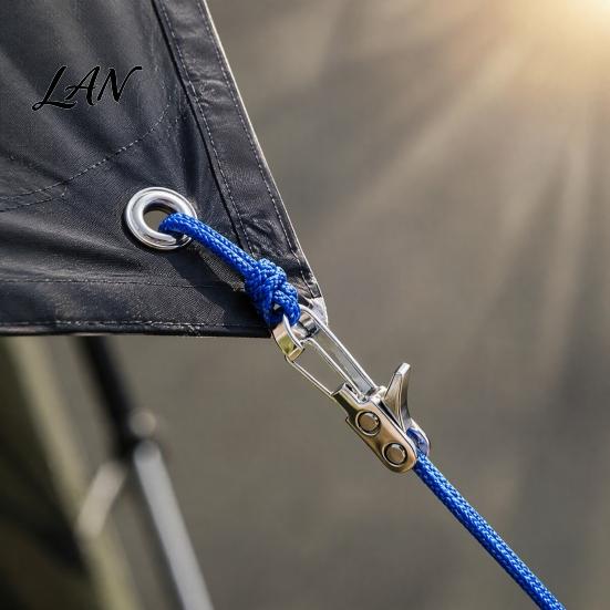 Portable Rope Roller 4/8/12Pcs Tensioner with Cord, Heavy Duty Tie Down Roller, Stainless Steel Buckle Metal Tightening Tool for Camping, Tarps,