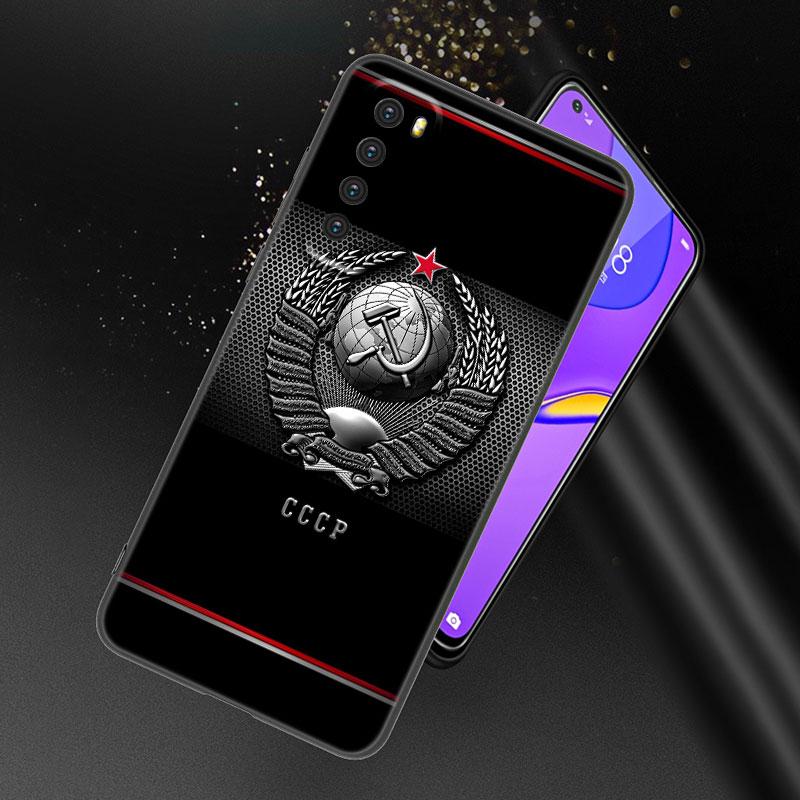 Чехол для телефона с символом флага СССР для Huawei Honor 60 50 SE 30S Mate 30 20 10 Lite 40 Nova 9 8 Pro Y60 8i 7i 7SE 5T Премиум-чехол
