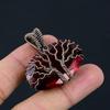 Double Tree of Life Garnet Gemstone Copper Wire Wrap Pendant Jewelry Gift For Woman