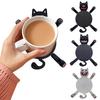 3D Print Insulated Coaster Ornament Stress Relieve Mug Base Decoration Cute Kitten Mug Holder for Home Decoration