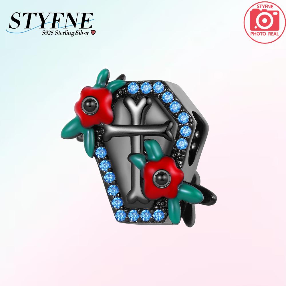 Anniversary Diablo Series Skull Flower Witch Furnace Sprouting Beads Pendant Copper Charms Fit Bracelet Diy Woman Jewelry