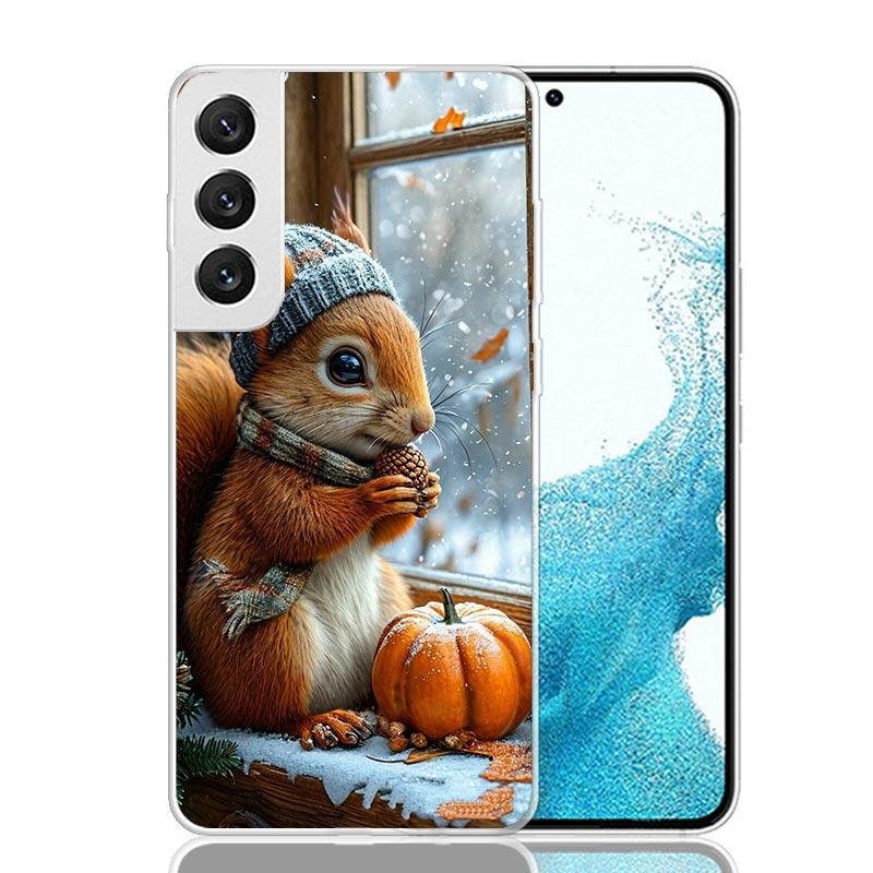 Чехол для телефона с животным белкой для Samsung Galaxy S26 Ultra S23 S24 S25 Edge S20 FE S21 S22 Plus Мягкий чехол с принтом Fundas Galax