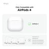 Совместимый чехол для AirPods 4, силиконовый гибридный чехол с карабином, противоударный, защита от падений, беспроводная зарядка, совместимый с MagSafe 4, 4-е поколение, LIQUID