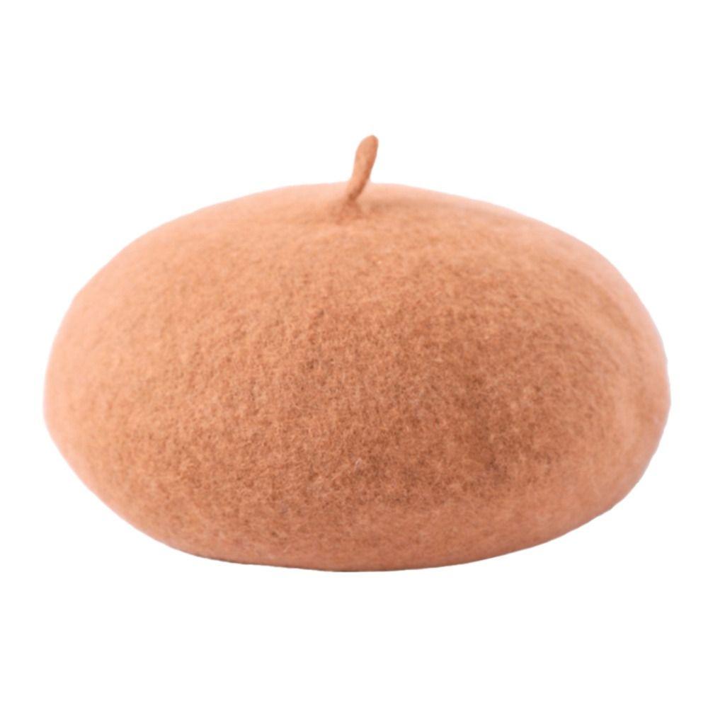 Warm Artist Beret Wool Thickened Flat Cap French Women's Painter Hat Female Girls