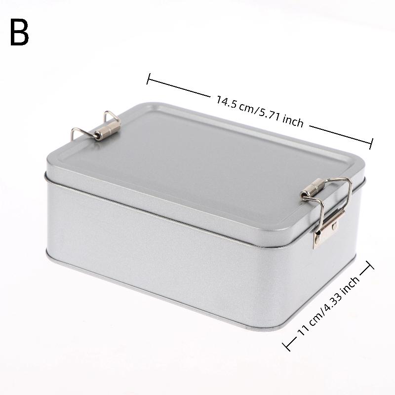 NEW Buckle Tin Box Rectangular Tinplate Box With Lid Metal Storage Box Cake Packaging Box With Buckle Candy Box