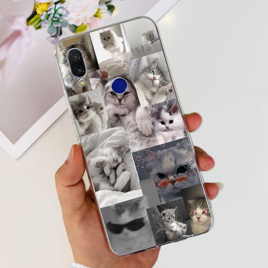 Для Xiaomi Redmi Note 7 7Pro 6 Pro 5 Pro Чехол для телефона Прозрачный Мягкий ТПУ Силиконовая Задняя Крышка Крутой Мультяшный Девичий Модный Бампер Capa