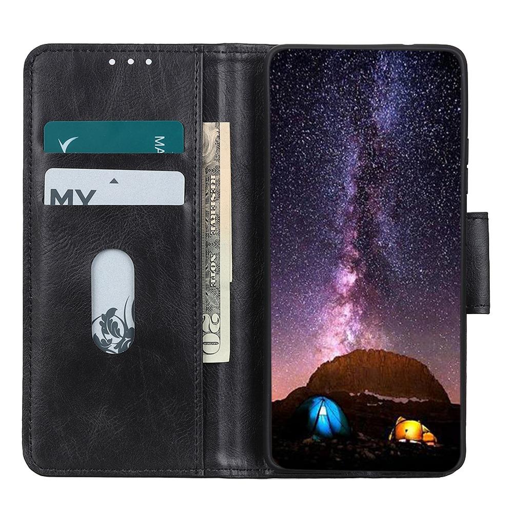 For Xiaomi Redmi Note 12 4G Crazy Horse Texture Phone Leather Case Anti-drop Stand Wallet Cover