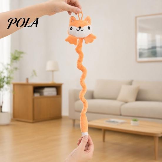 Игрушка для кошек в форме мультяшного животного, Плюшевая игрушка-животное, Длинный хвост, Для жевания, С шуршащим звуком, Интерактивная подвесная набивная лиса, цыпленок, обезьяна для домашних кошек, для игры в одиночку