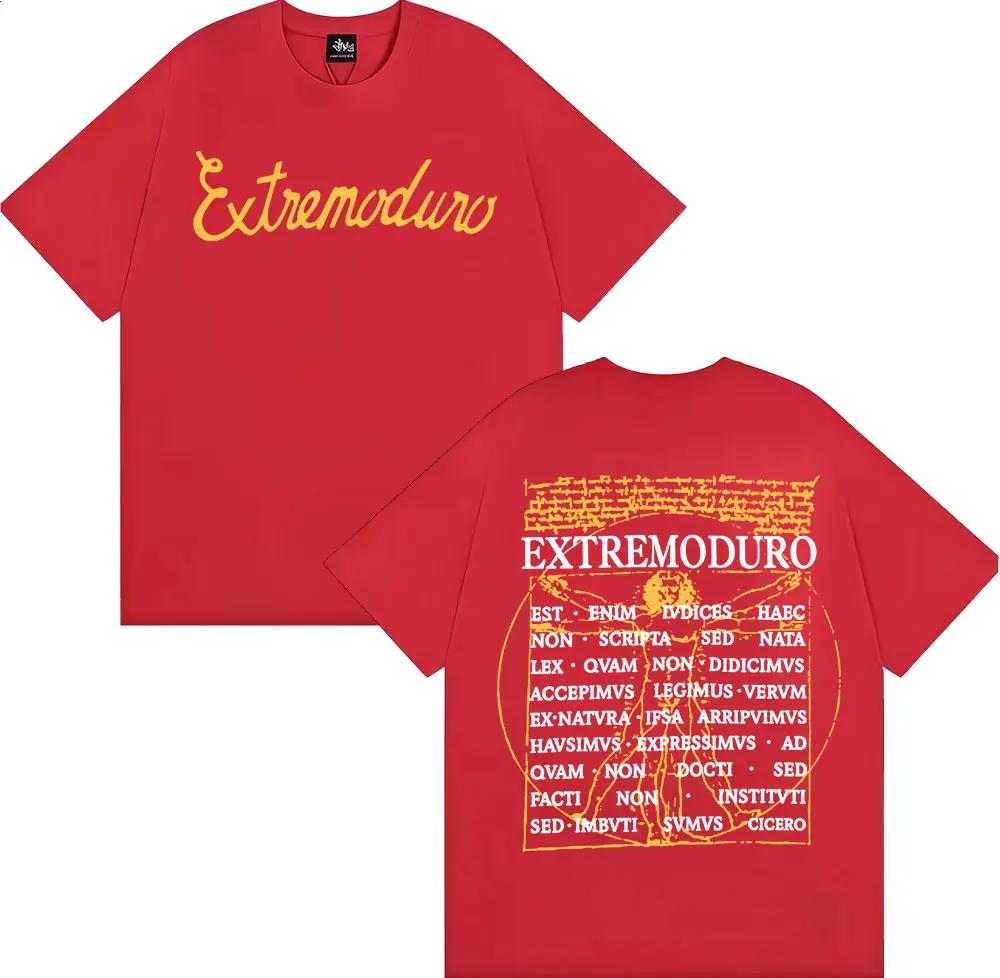 Rock Band Extremoduro Tour 2026 Print T Shirts Men's Clothing Harajuku High Street T-shirt Man Cotton Short Sleeve T-shirts