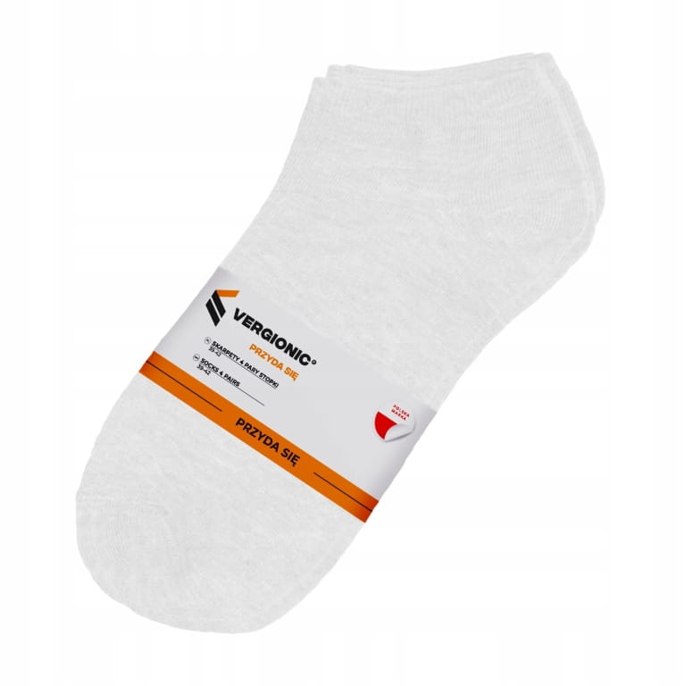 Plain Ankle Socks, 4 Pairs, Size 39-44
