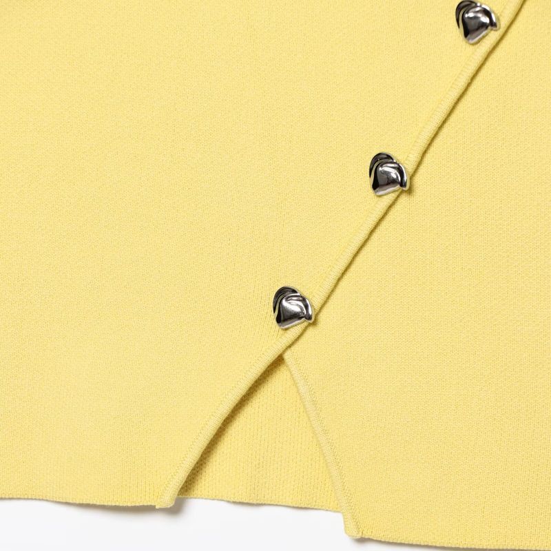 Kaslead New Women Clothes Western Style Irregular Decorated Row Button Knitted Dress 9598102 300