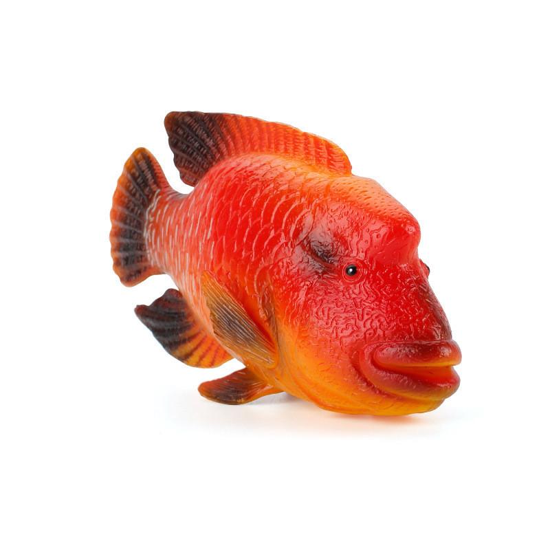 Реалистичный набор моделей тропических морских животных с группой Красных Шелковых Рыб и декором из Снеппера