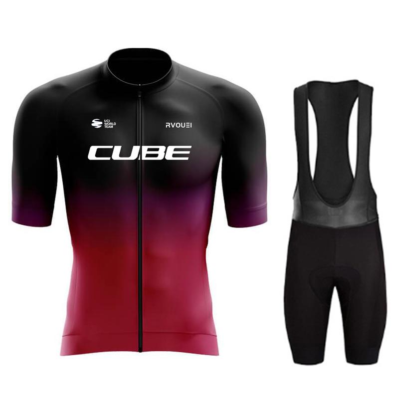 Cube Team Quick Drying Cycling Jersey SetSummer Breathable Cycling Suit Set 2026 Clothing MTB Bike Uniform Maillot Ropa Ciclismo Hombre Bicycle Suit