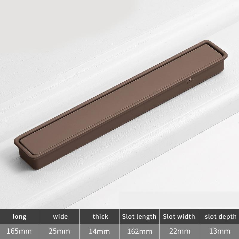 Morandi Invisible Aluminum Alloy Buckle Handles Modern Design Cabinet Wardrobe Door Knob Embedded Pull