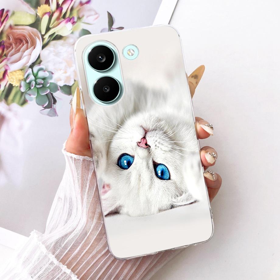 Чехол для телефона Xiaomi Poco X8 Pro Max Мягкий силиконовый чехол Бабочка Дракон Кот Цветочный бампер На Xiaomi Redmi Turbo 5 Max Funda