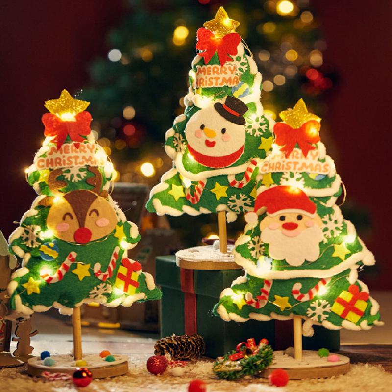 Christmas Handmade DIY Christmas Tree Desktop Decoration Material Package, Children's DIY Christmas Tree Christmas Decoration
