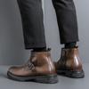 Черные повседневные мужские ботинки Универсальный стиль для осени и зимы Отдых на открытом воздухе деловая вечеринка Повседневная взрослая кожаная обувь Горячие