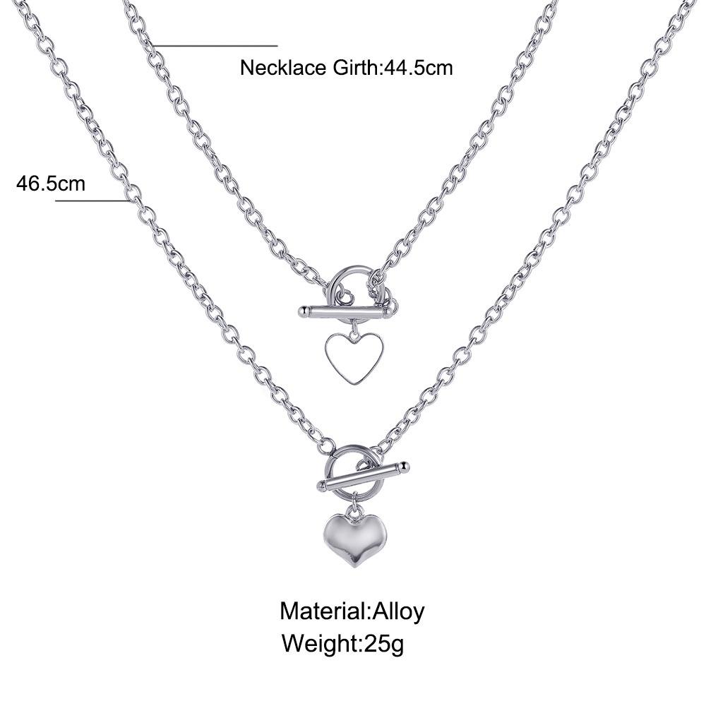 iF ME Корейское ожерелье с подвеской в ​​виде сердца для женщин, модные серебряные ожерелья, ювелирные аксессуары, подарок