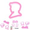 Createklat Барби Принцесса Форма для печенья Неправильной формы Пластиковый набор инструментов для выпечки Для DIY украшения торта