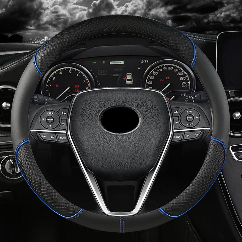 Чехол на руль автомобиля кожа 38 см для Toyota Corolla Fortuner Sequoia Auris Avensis YARIS Vios Celica 86 Rav4 4Runner C-HR