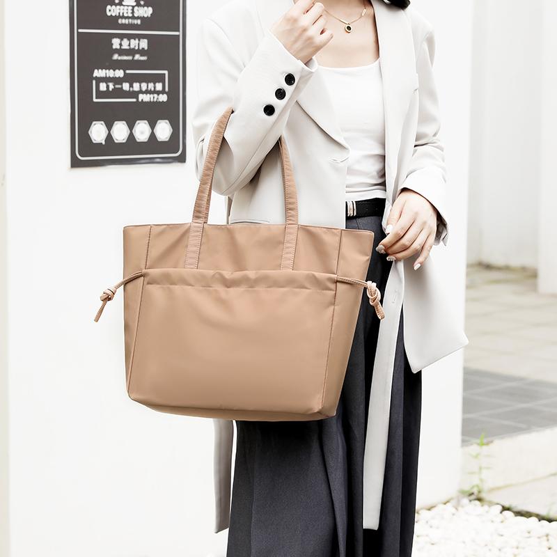 Большая вместительная сумка-тоут, легкая водонепроницаемая нейлоновая сумка, женская сумка через плечо