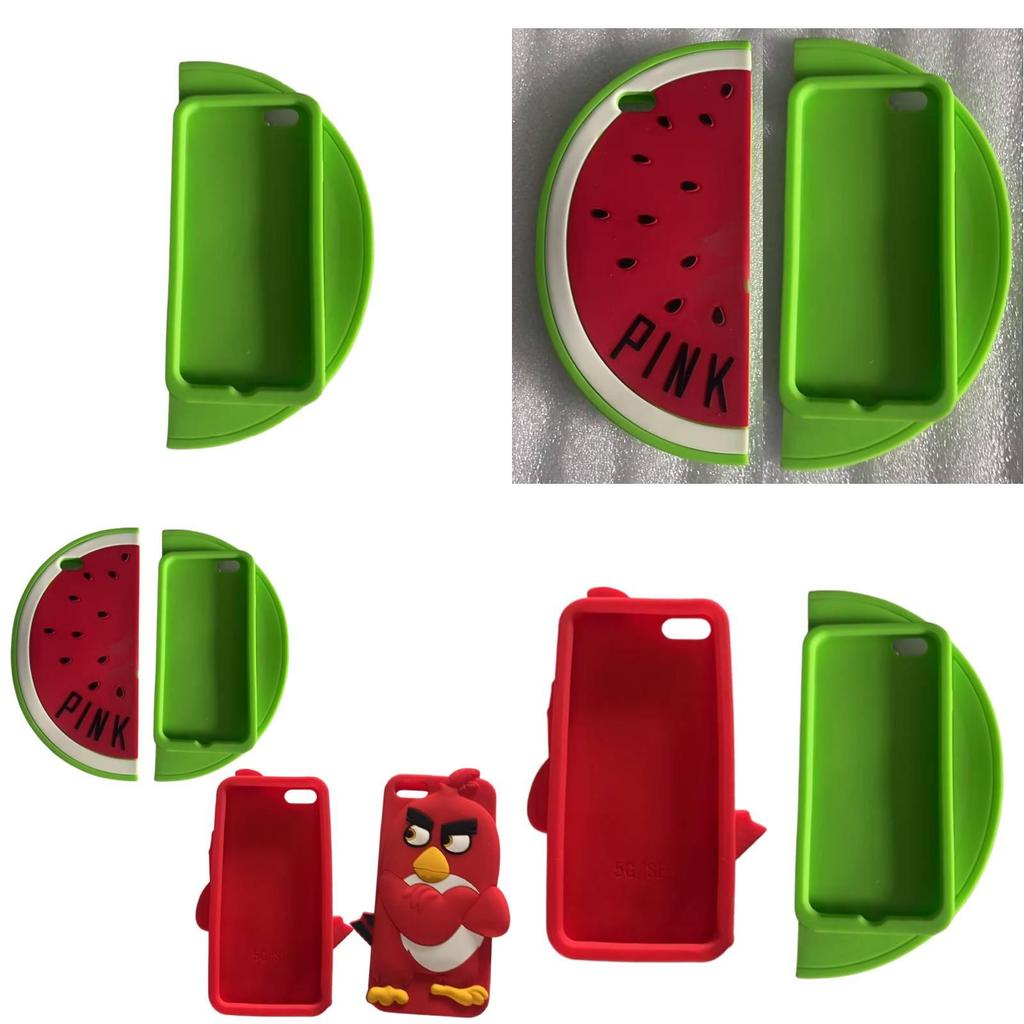 Чехол для телефона Angry Birds в форме арбуза для iPhone 5 5s 6 6s 6 Plus 7 7 Plus