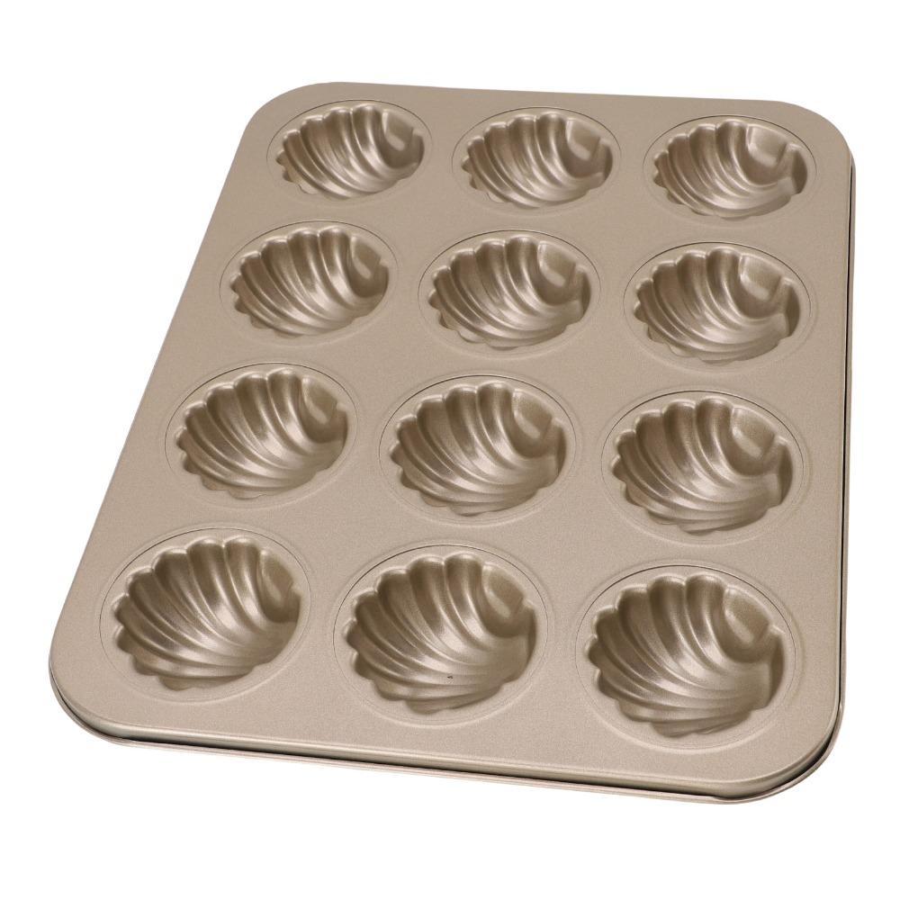 Carbon Steel Cookie Tray Heat Resistant Madeleine Mold Cake Pan Shell Shaped Mold Desserts