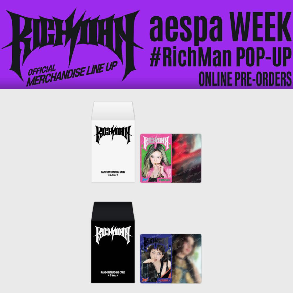 Pre-order Aespa WEEK Rich Man Random Trading Card