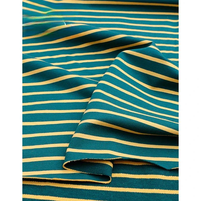 100x170 см Мягкий маленький букле хлопок французский трикотаж Чистый хлопок Пушистая полосатая ткань DIY Шитье Толстовки Брюки Пальто Ручная работа Telas