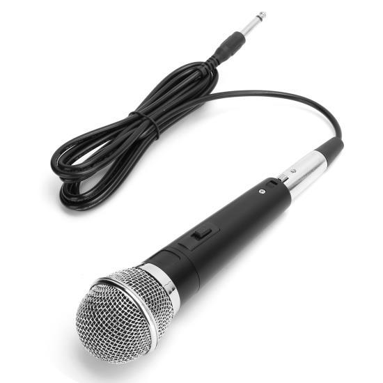 Проводной динамический микрофон профессиональный Hifi Sound Mic для KTV Vocal Music Performance Meeting Черный 