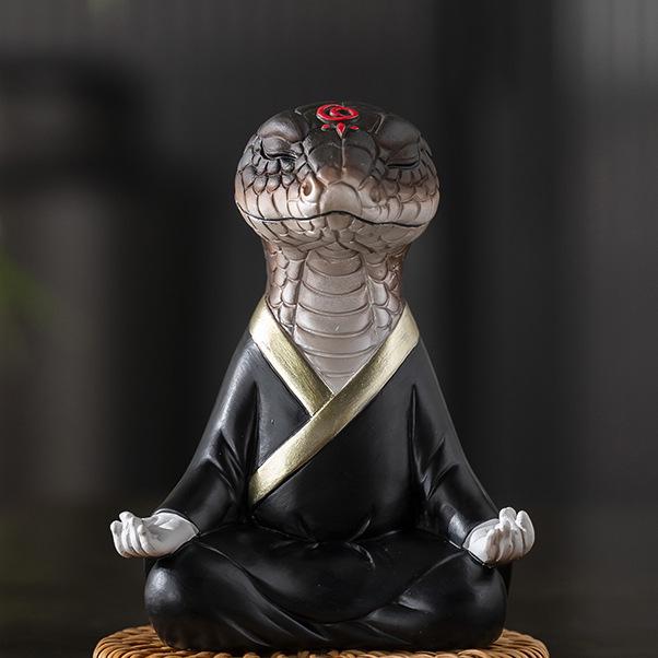 Zazen White Fox Succulent Bonsai Ornaments for Balcony or Garden Decor