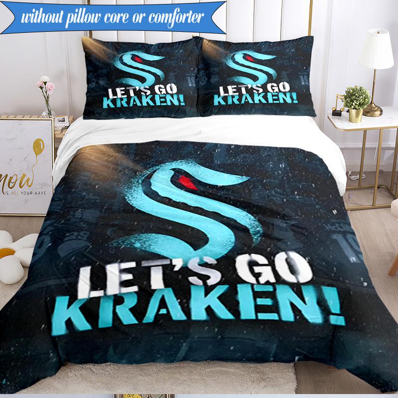 3PCS Go Team Kraken! Bedding Set,Including 1pc Duvet Cover And 2pcs Pillowcases Perfect for Bedroom, Dormitory, Fan Christmas gift